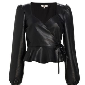 Wayf Faux Leather Top